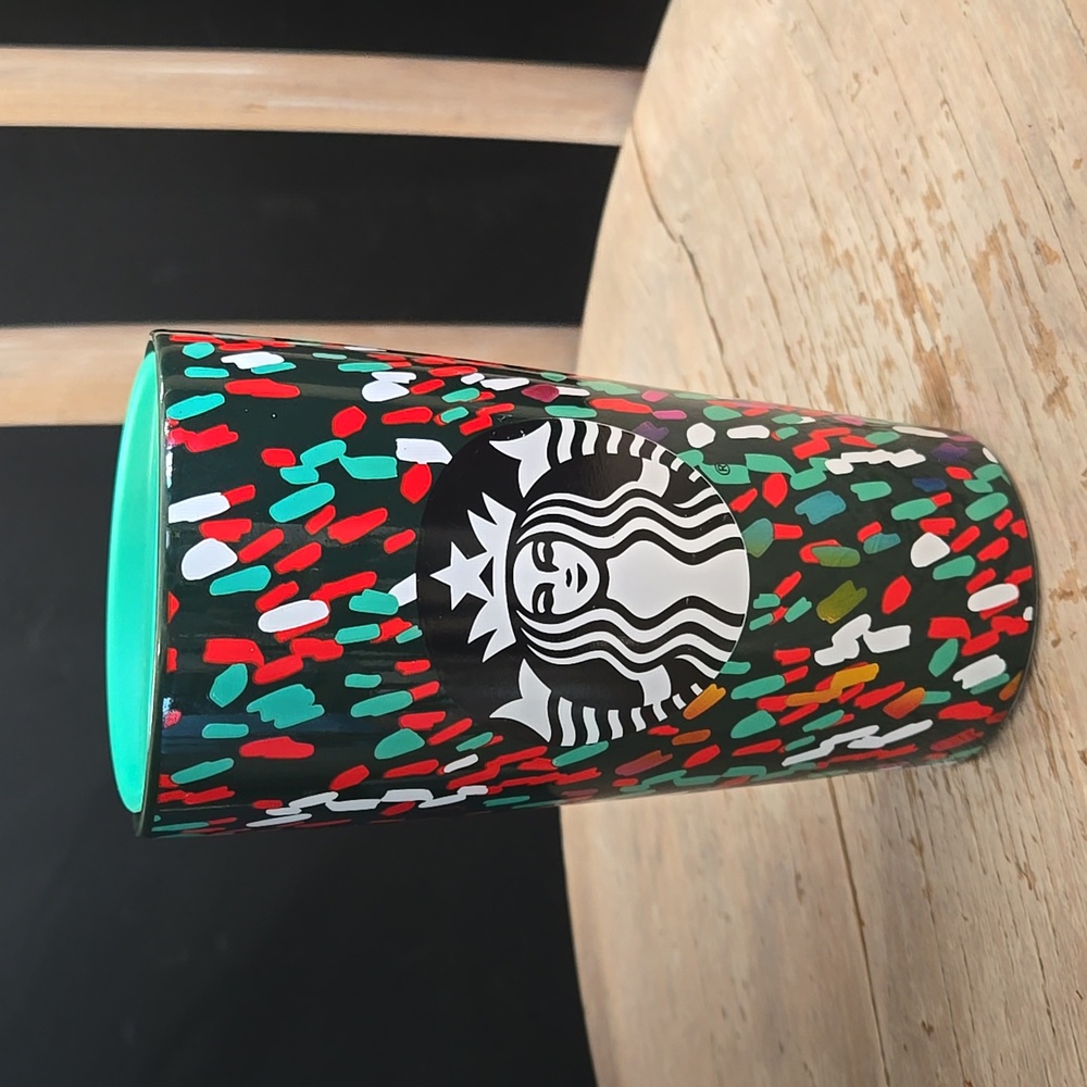 Starbucks Multicolor Patterned Ceramic Travel Mug. 2019